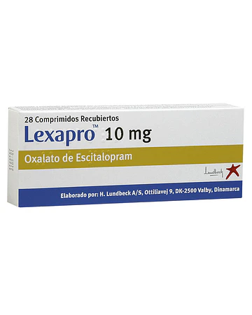 Lexapro 10mg  x 28 comprimidos recubiertos