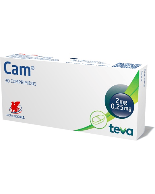 Cam 0,25 mg/2Mg  X30 Comprimidos