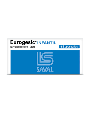 Eurogesic Infantil 50 mg  X6 Supositorios