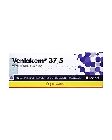 Venlakem Lp Com 37,5 Mg X 30 Comprimidos De Liberacion Prolongada