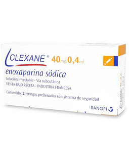 Clexane Enoxaparina 40mg/0.4ml Inyectable