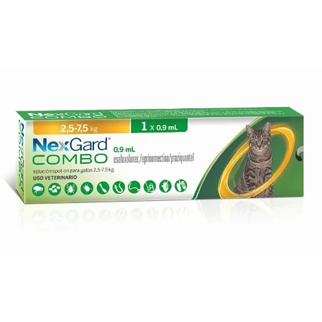 Nexgard Combo Felino Pipeta 2,5 - 7,5 kg