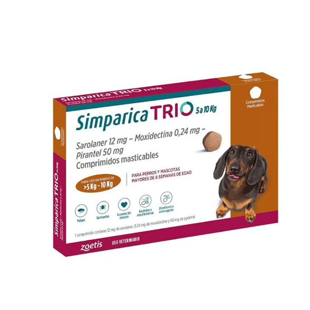 Simparica Trio 5 a 10 kg 1 Comprimido