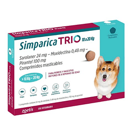 Simparica TRIO 10 a 20 kg 3 comprimidos