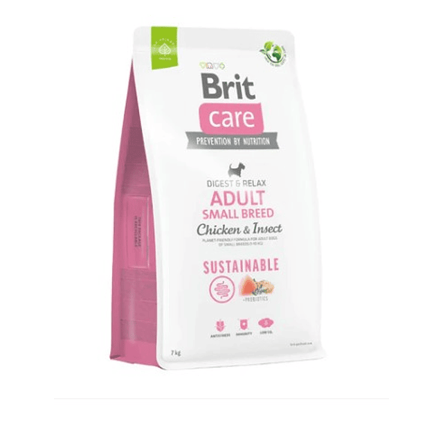 Brit Care Pollo e Insectos Perro Adulto Raza Pequeña 3kg