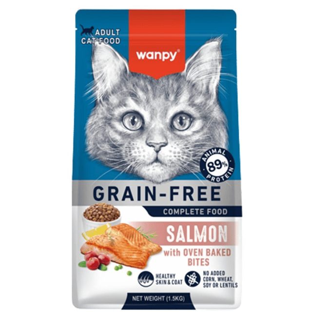 Alimento Wanpy de Salmón para Gato Adulto 1.5 kg