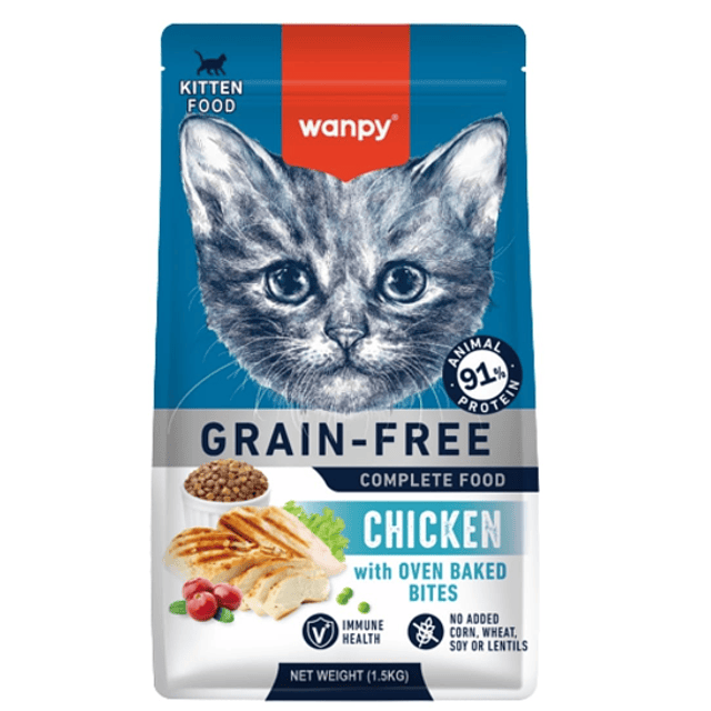 Alimento Wanpy de Pollo para Gatito/kitten 1.5 kg