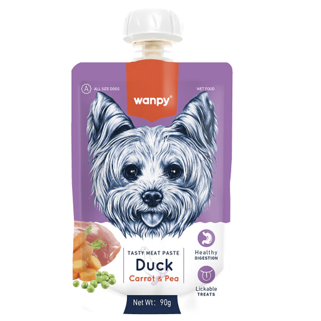 Tasty Meat Paste Dog Duck, carrot and pea 90 g