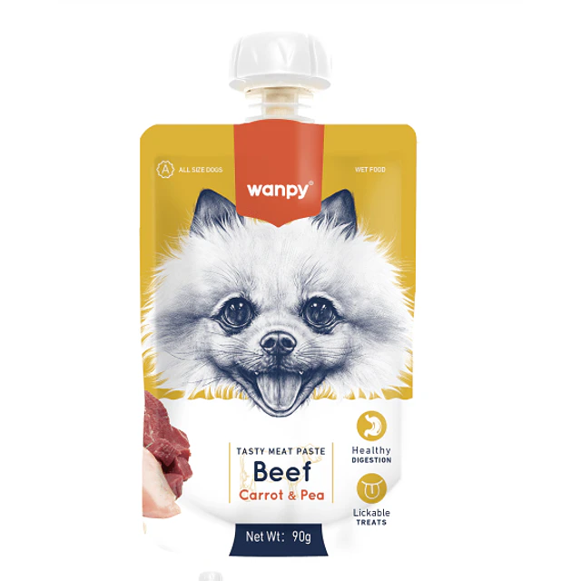 Wanpy Dog Tasty Meat Paste Carne, Zanahoria & Arveja 90g