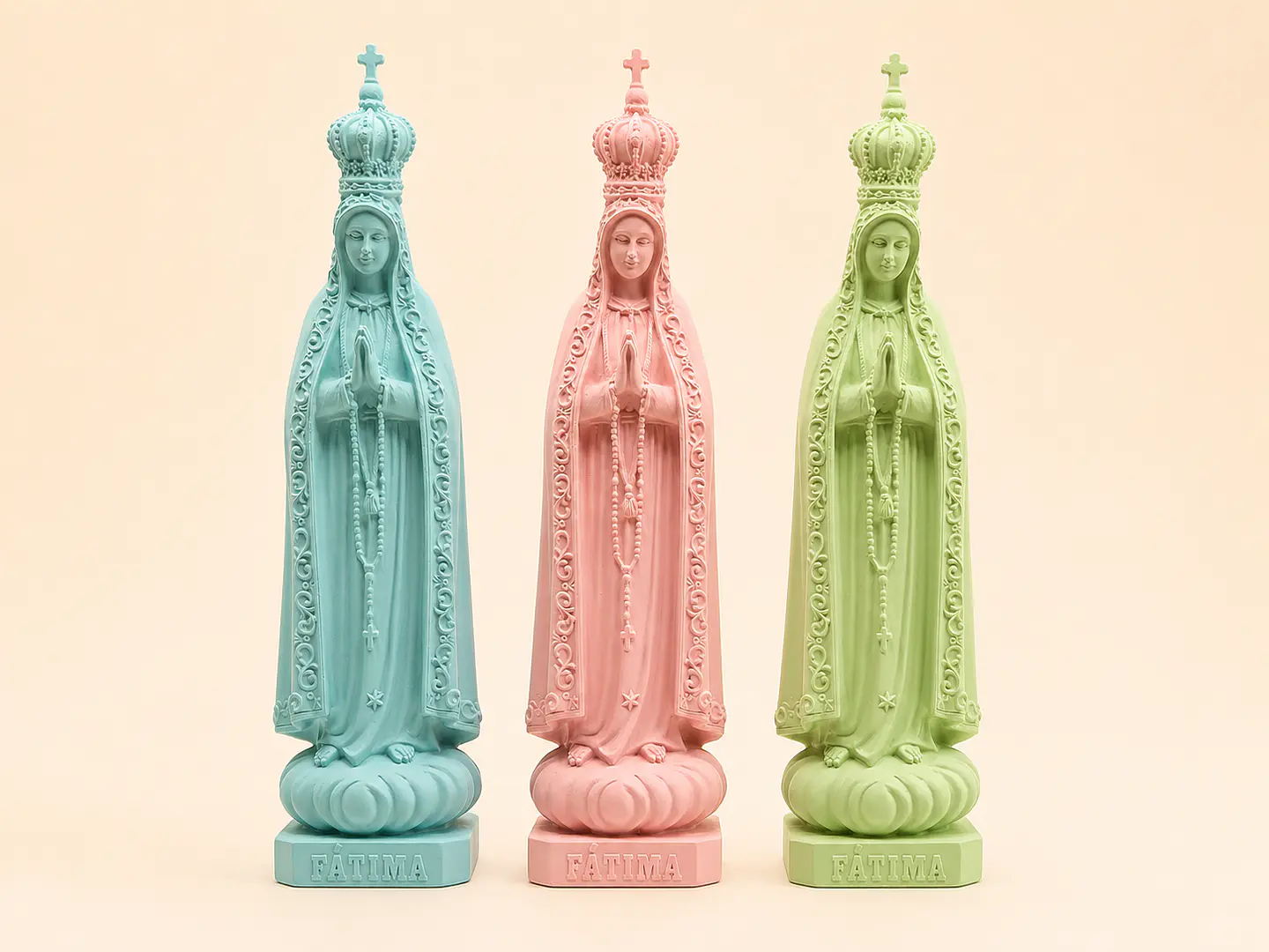 Nossa Senhora Fátima Cor Pastel 1