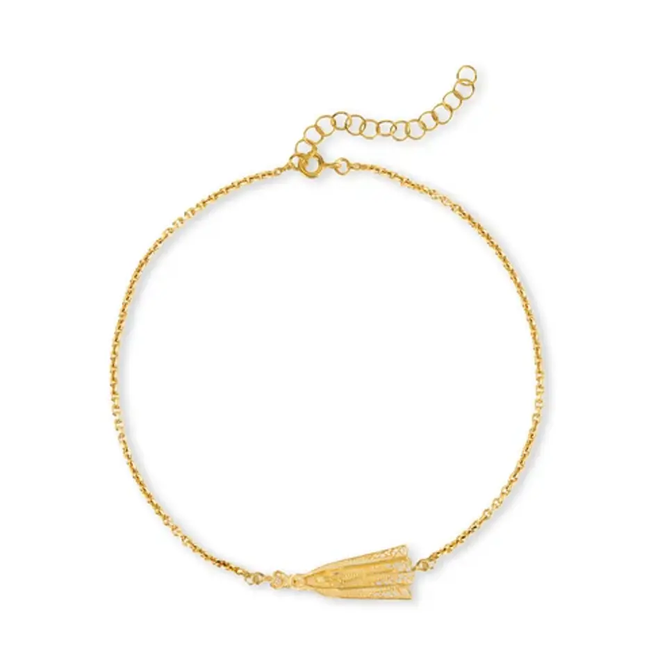 Pulseira Nossa Senhora de Fátima em Prata Dourada 925 1