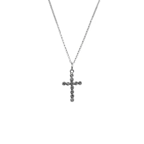 Colar Cruz com Marcassites em Prata 925