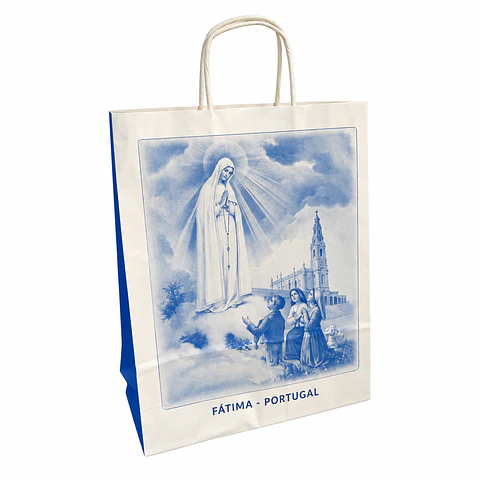 Saco de Papel Fátima  Nossa Senhora e Pastorinhos