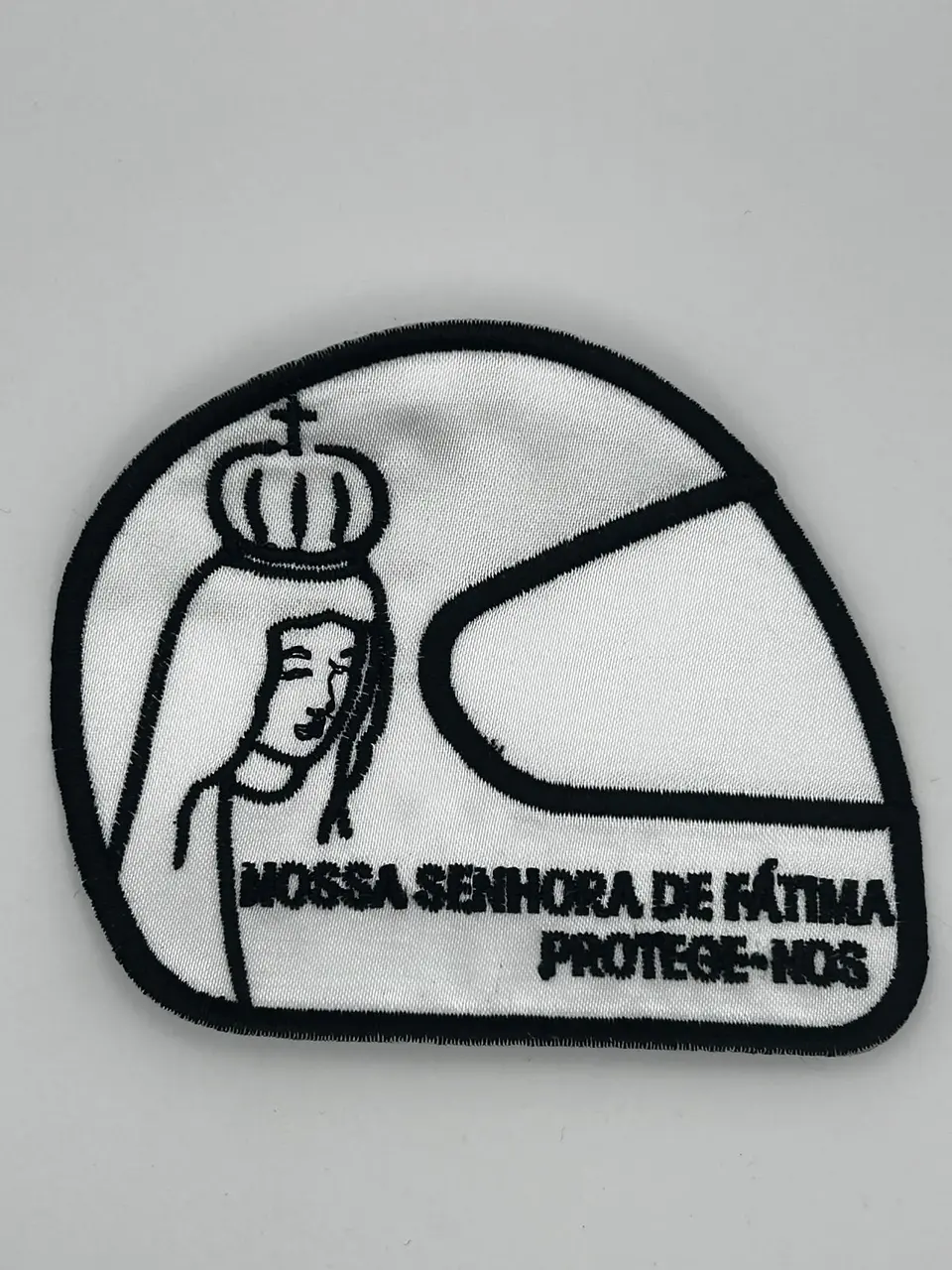 Emblema Nossa Senhora de Fátima Protege-nos  Bênção dos Capacetes 3