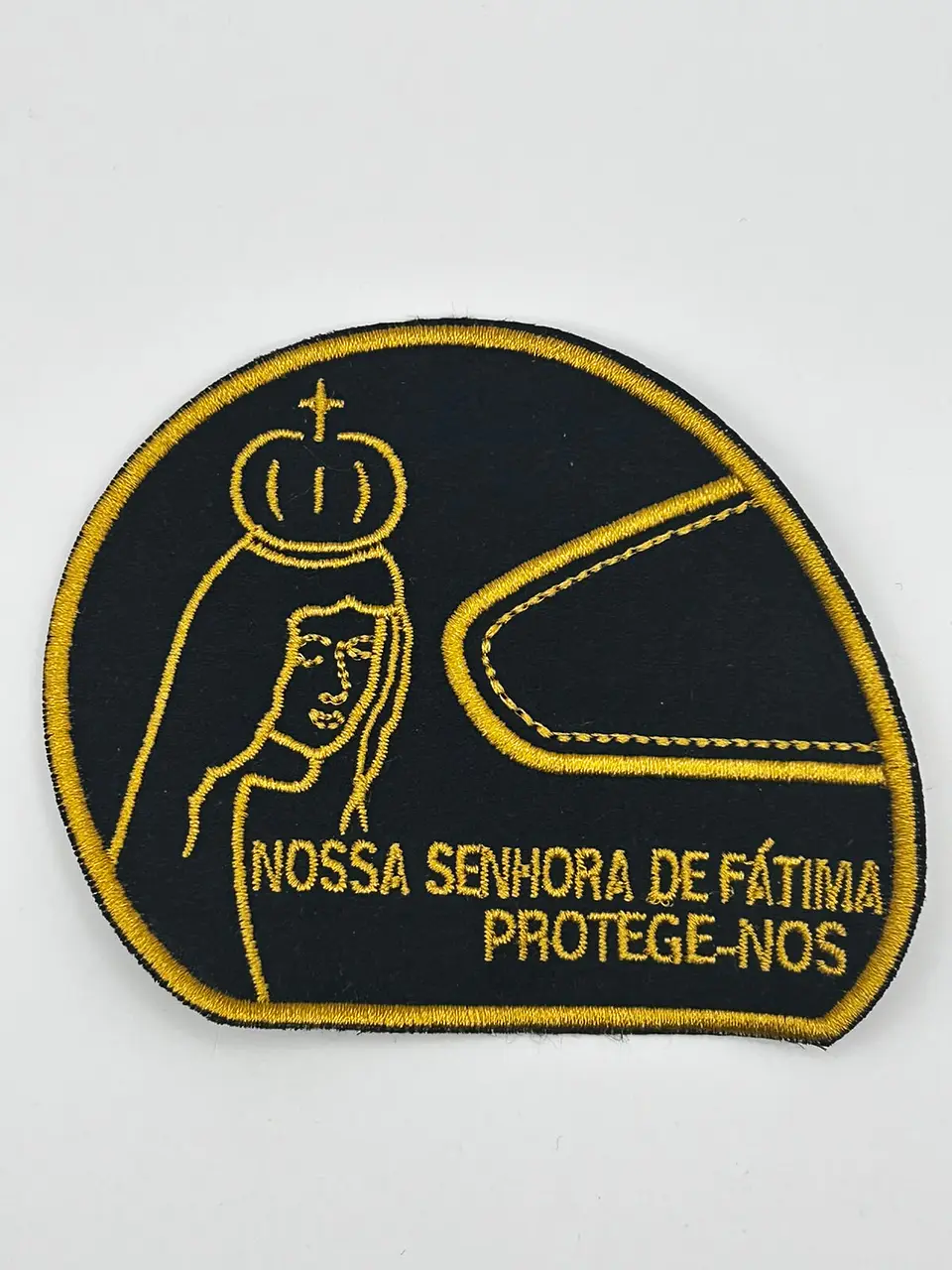 Emblema Nossa Senhora de Fátima Protege-nos  Bênção dos Capacetes 1