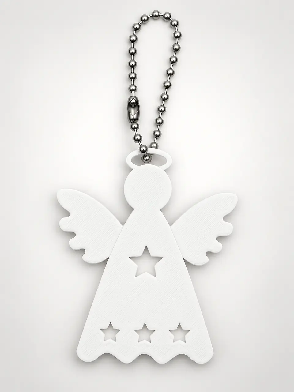Porta-Chaves Anjo Branco com Estrelas 1
