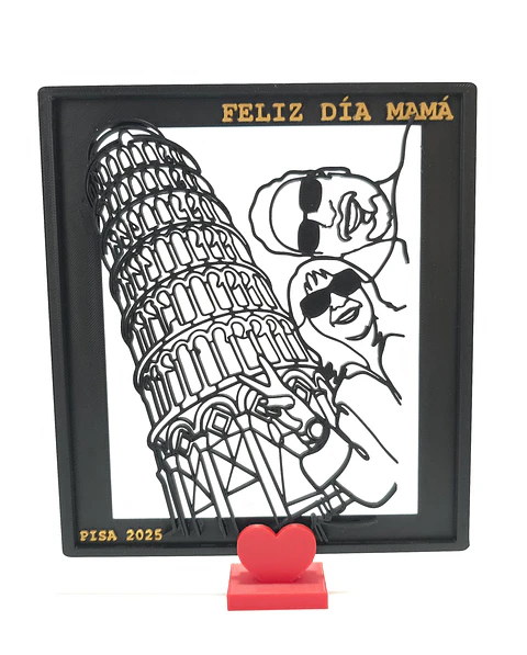 Cuadro de Arte de Líneas Día de las Madres