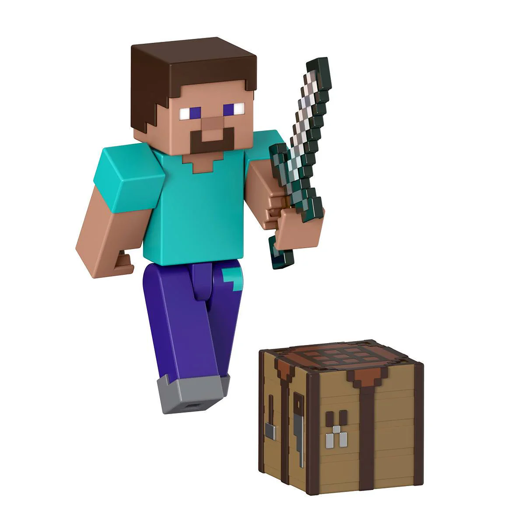 Minecraft Core Figura De 8 Cm Con Crafting - Variedades 1