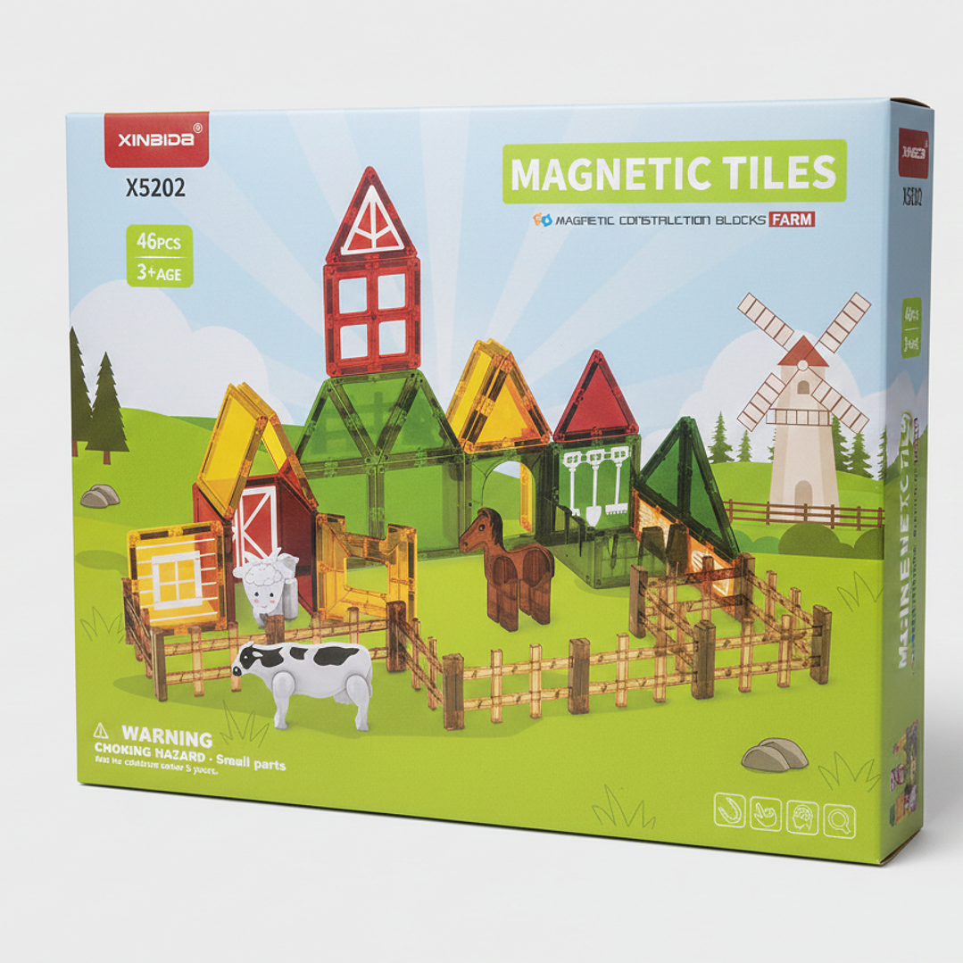 Bloques Magnéticos Granja 46 piezas 1