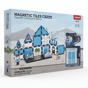 Bloques Magnéticos Policia 28 piezas Rompecabezas