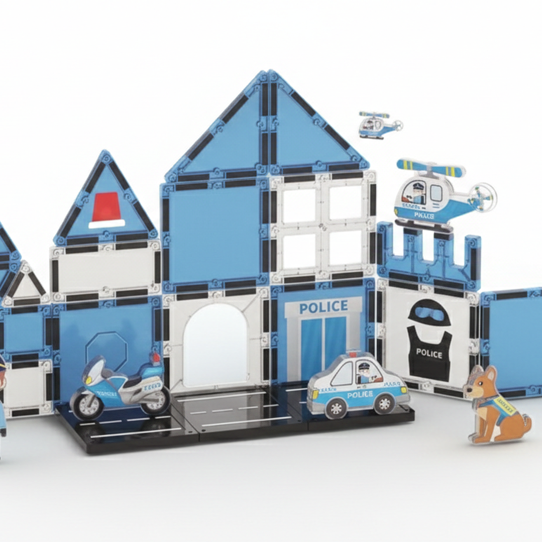 Bloques Magnéticos Policia 28 piezas Rompecabezas 2