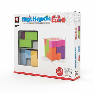 Cubo Magnético Puzzle Rompecabezas 7 piezas 108 Desafios