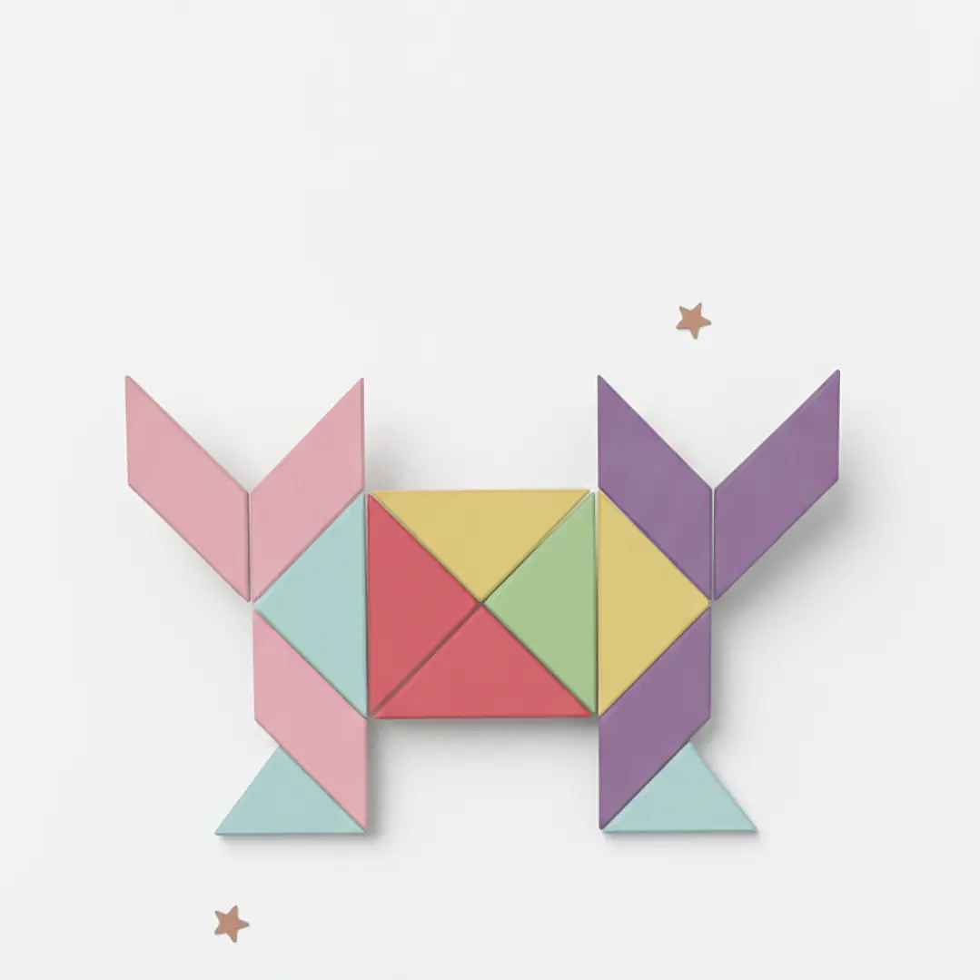 Tangram Magnético Puzzle Rompecabezas 13 piezas Magic 2