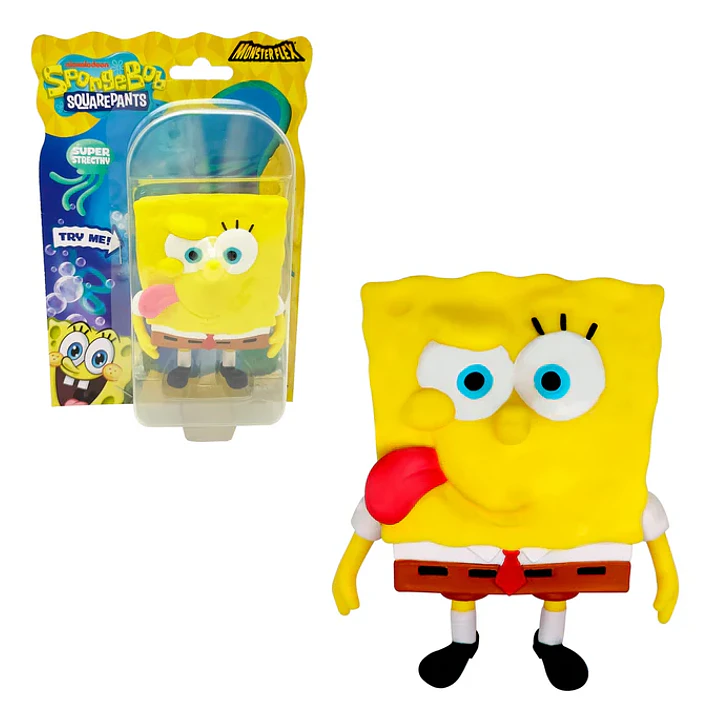Figura Elástica Bob Esponja Stretch Lengua Afuera 2
