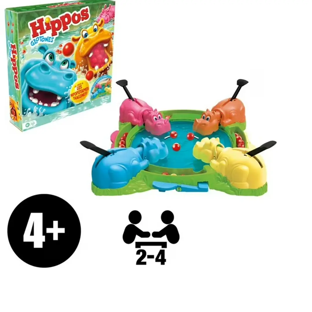 Juego De Mesa Hippos Glotones Hasbro Original 4