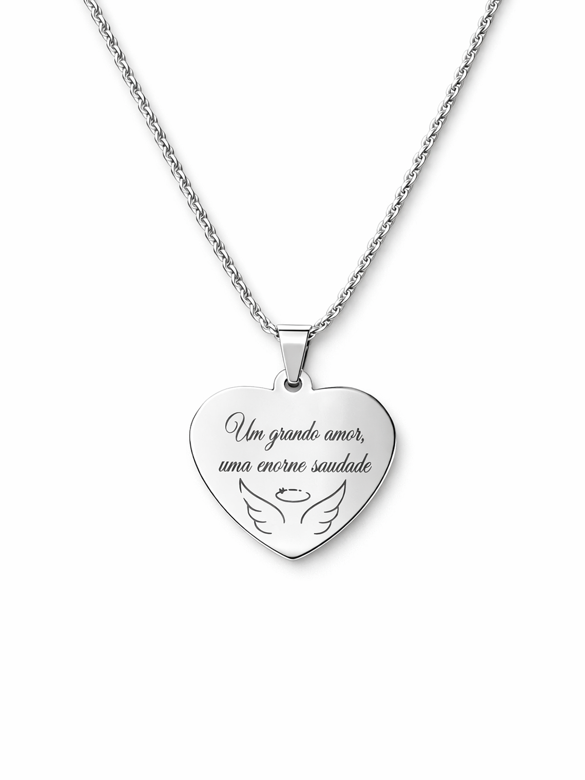 Colar Coração com Foto Personalizado – Gravação a Laser 2