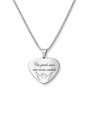 Colar Coração com Foto Personalizado – Gravação a Laser