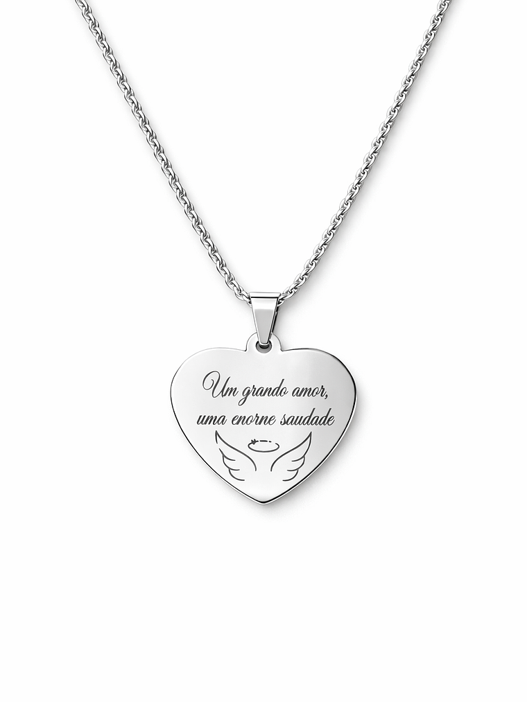 Colar Coração com Foto Personalizado – Gravação a Laser 2