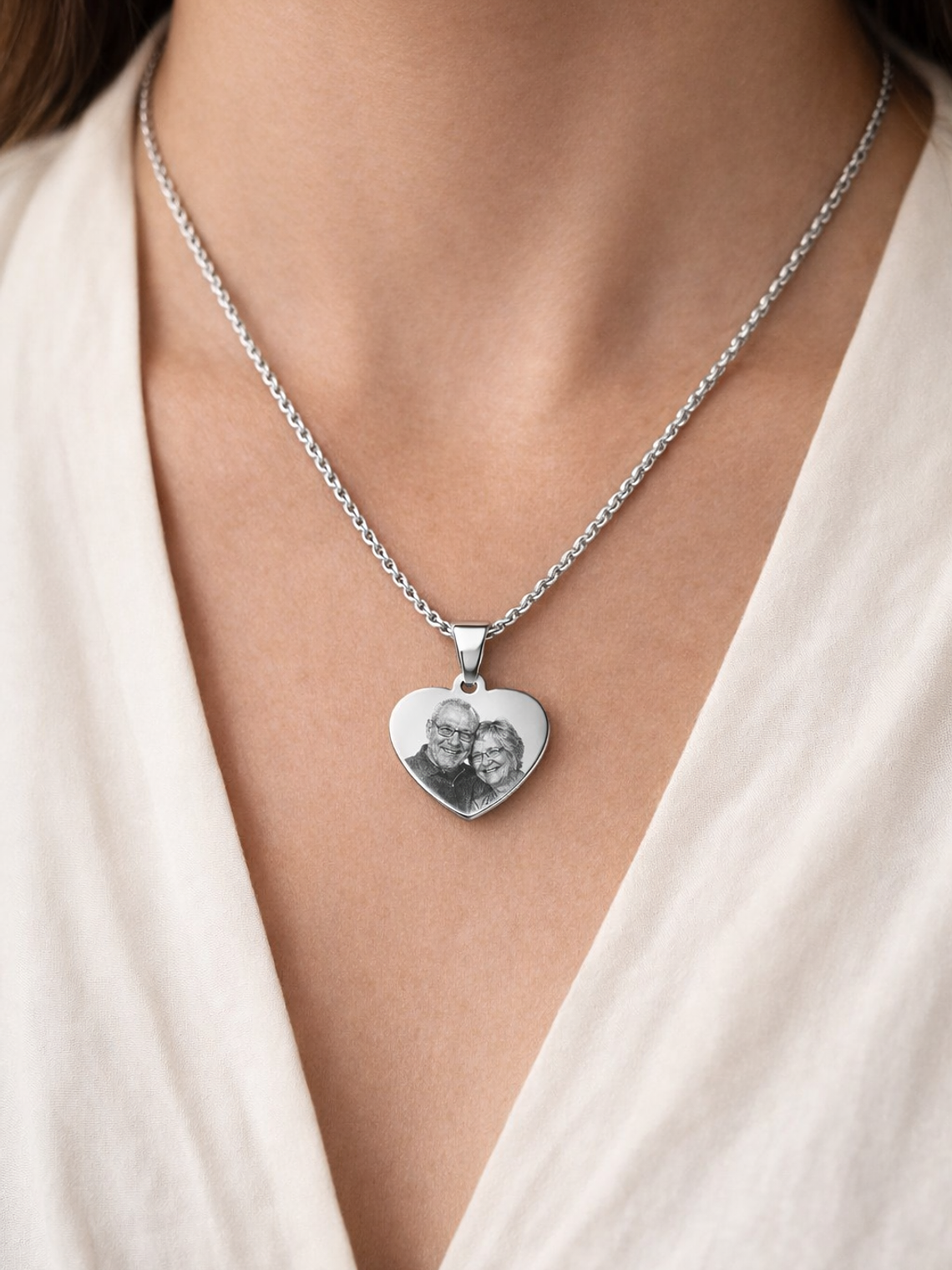 Colar Coração com Foto Personalizado – Gravação a Laser 3