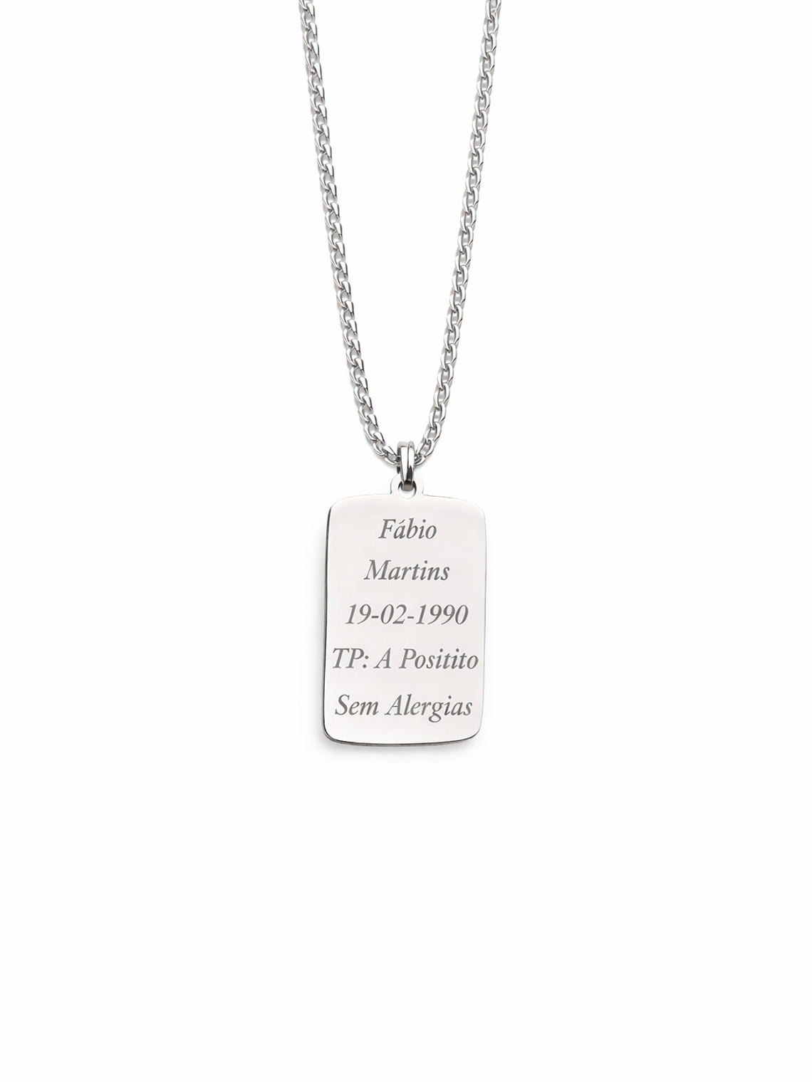 Colar Militar Personalizado | Chapa de Identificação Gravada a Laser 1