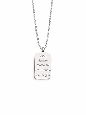Colar Militar Personalizado | Chapa de Identificação Gravada a Laser