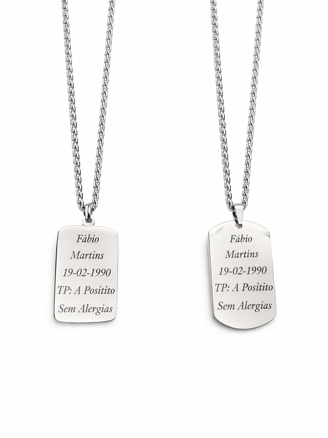 Colar Militar Personalizado | Chapa de Identificação Gravada a Laser 3