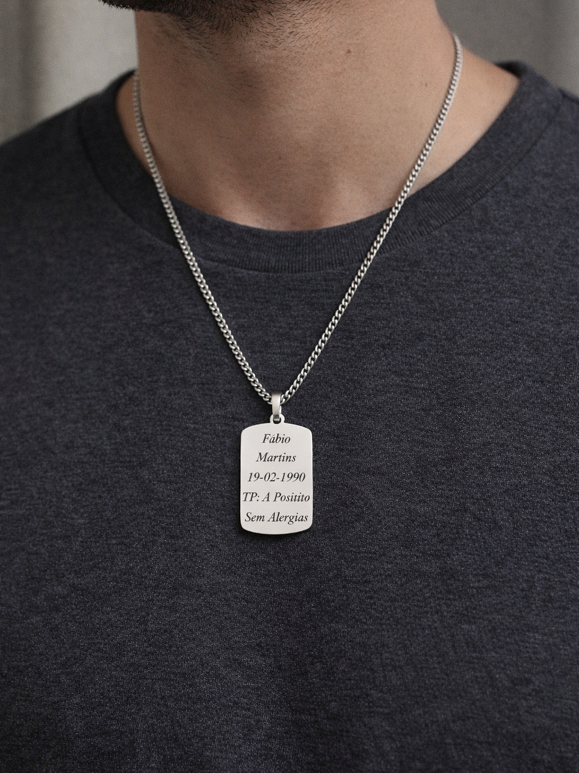 Colar Militar Personalizado | Chapa de Identificação Gravada a Laser 4