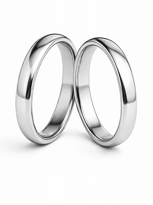 Alianças Minimalistas em Aço Inoxidável Lumina