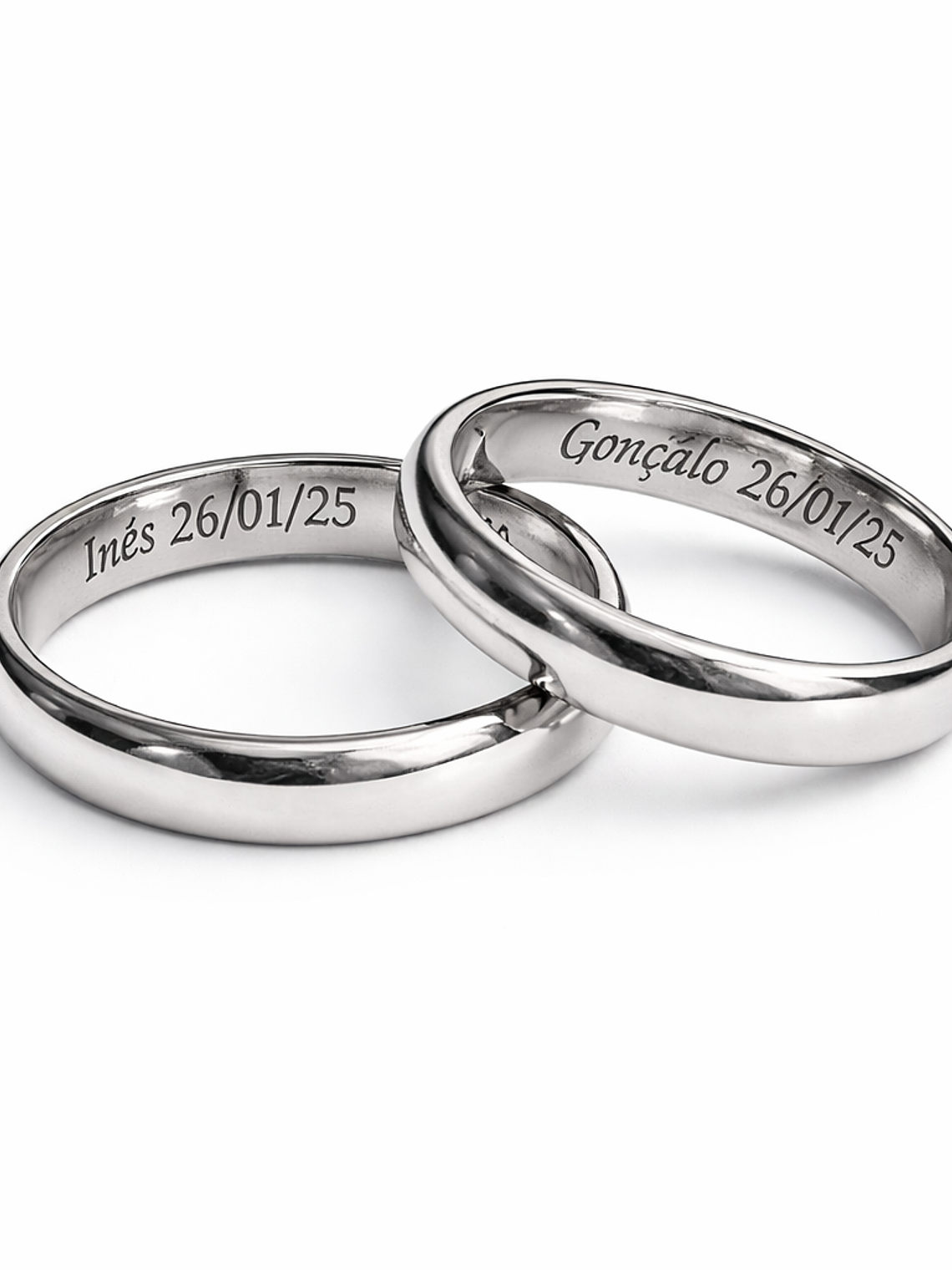 Alianças Minimalistas em Aço Inoxidável Lumina 2