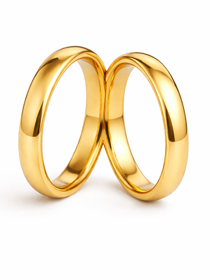 Alianças Lumina – Elegância Intemporal em Aço Inoxidável