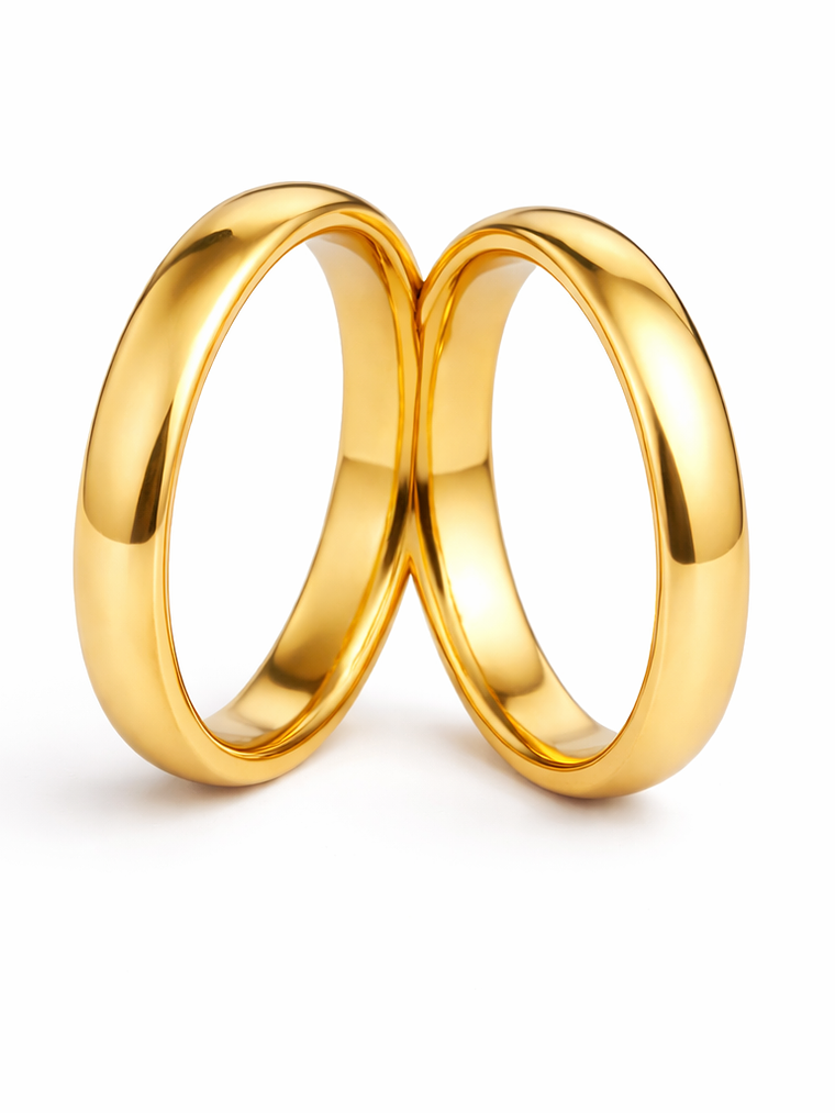 Alianças Lumina – Elegância Intemporal em Aço Inoxidável 1