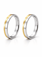 Alianças Perpétua Bicolor em Aço Inoxidável – Par com Gravação - Thumbnail 1