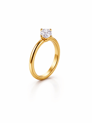 Anel Solitário Pure em Aço Inoxidável com Pedra Brilhante