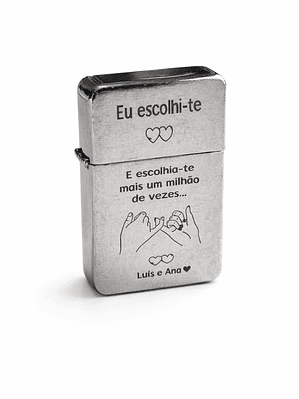 Isqueiro Personalizado com Gravação a Laser – Modelo Memórias