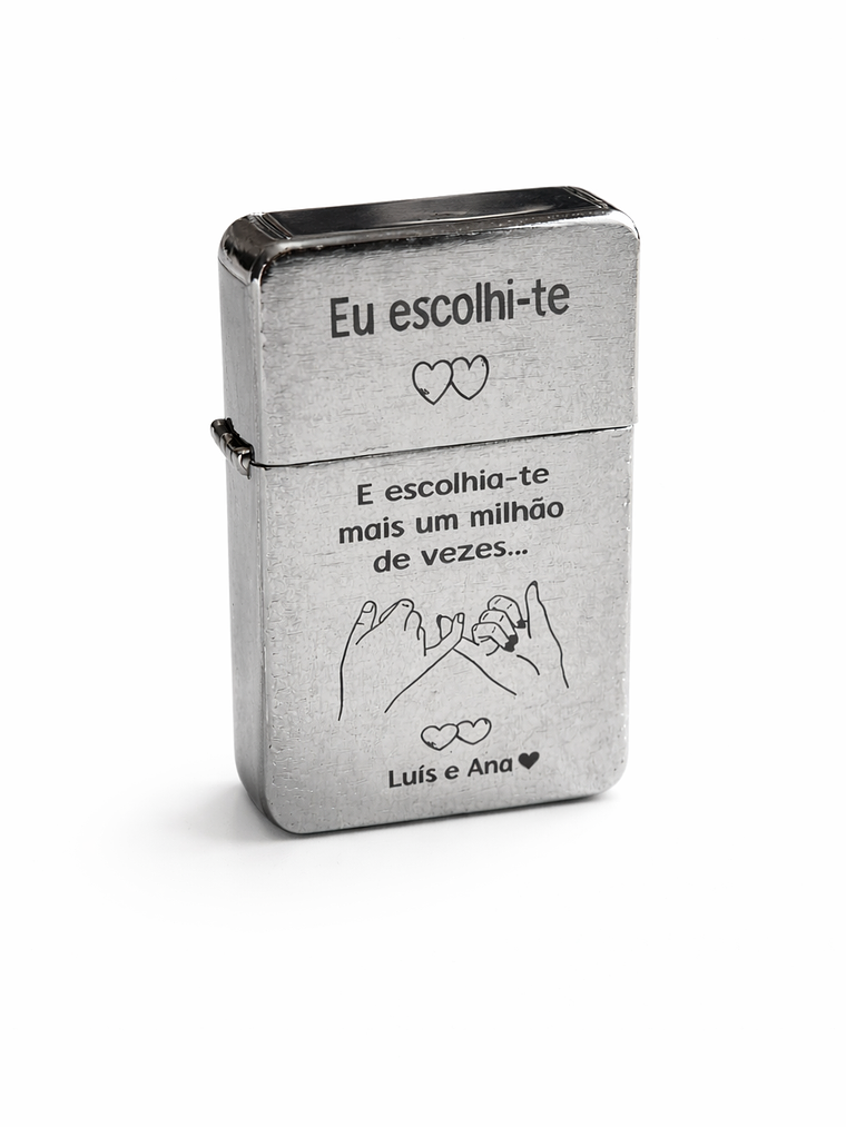 Isqueiro Personalizado com Gravação a Laser – Modelo Memórias 1