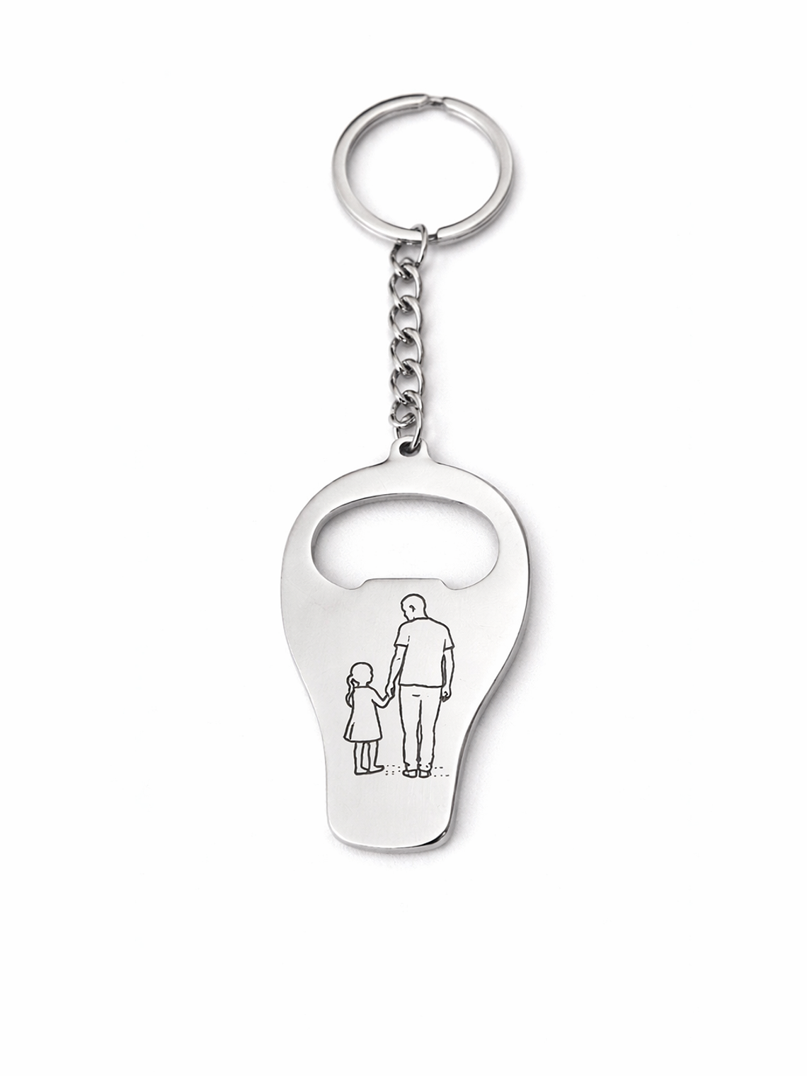 Porta-Chaves Abre-Caricas Personalizado em Aço Inoxidável – Gravação a Laser 3