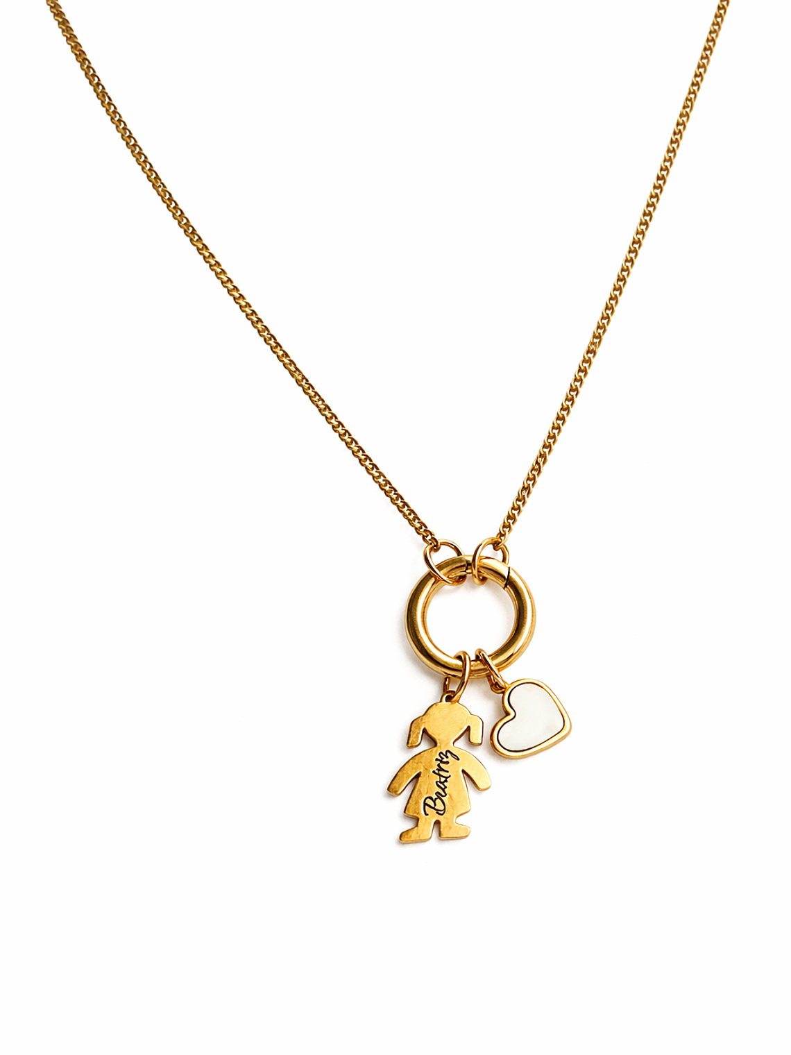 Colar Laço Eterno Personalizado em Aço Inoxidável Dourado 1