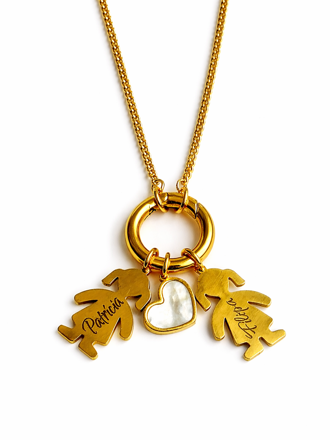 Colar Laço Eterno Personalizado em Aço Inoxidável Dourado 2