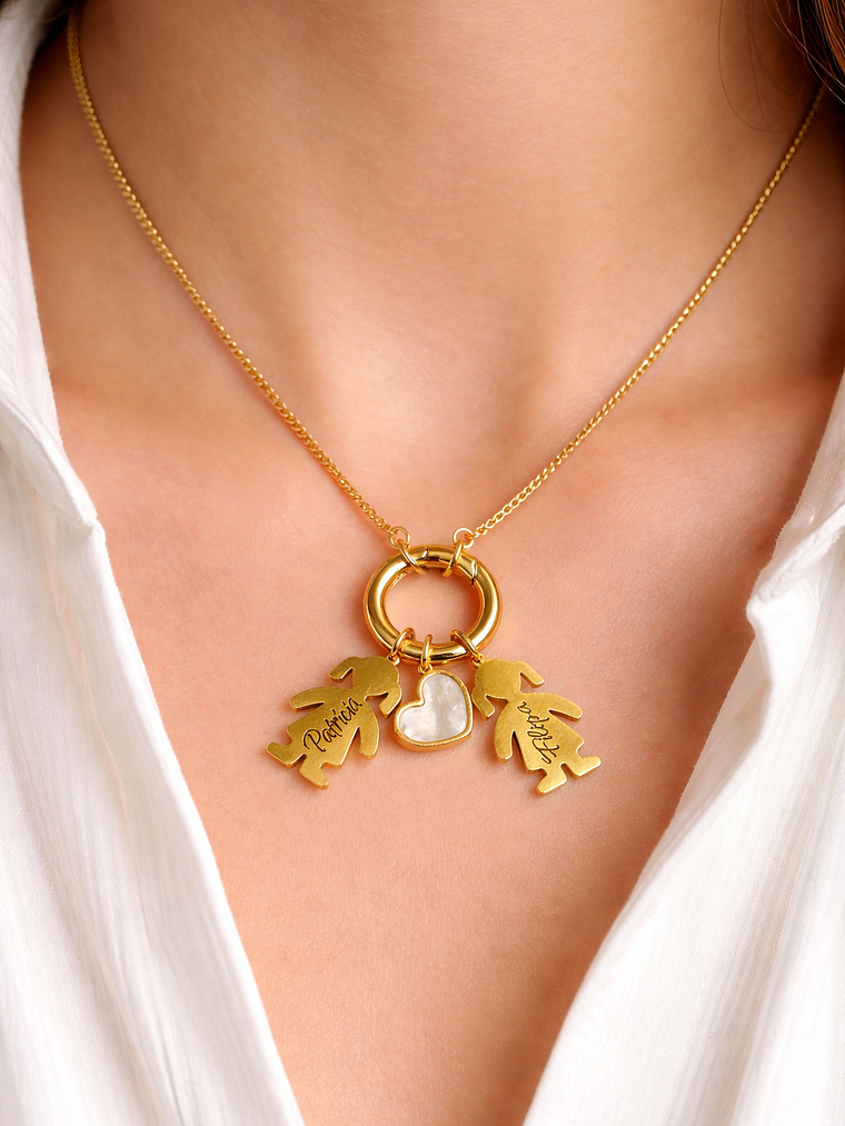 Colar Laço Eterno Personalizado em Aço Inoxidável Dourado 3