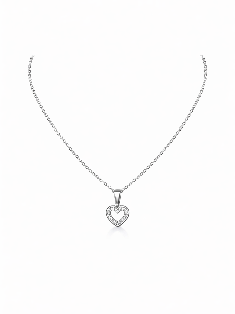 Colar Corações que Unem Personalizado em Aço Inoxidável 3